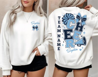 Cheerleading School Mascot Team Name Custom Sweatshirt
