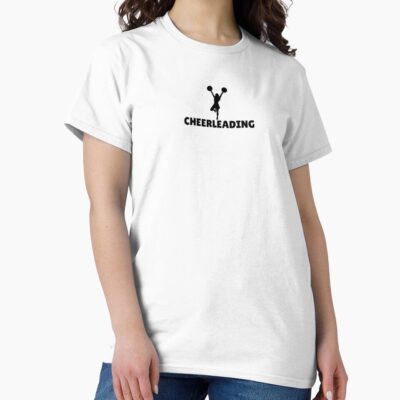 Cheerleading Black Team Spirit Design T-shirt