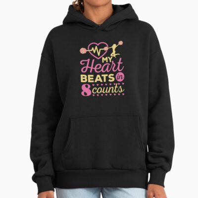 Cheerleading Heart Beats In Eight Counts Hoodie