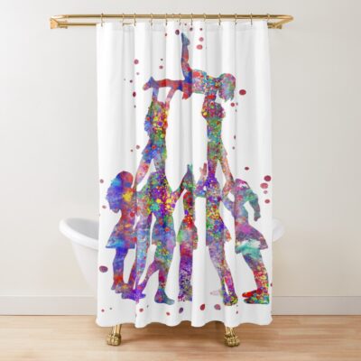Cheerleader Girls Cheerleading Daily Life Shower Curtain