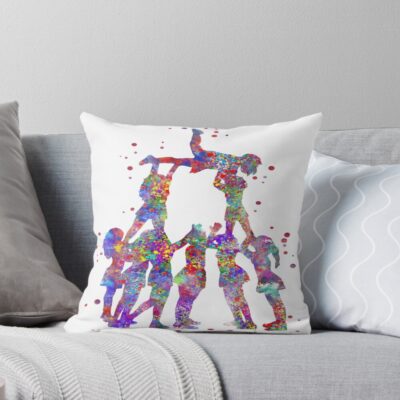 Cheerleader Girls Cheerleading Daily Life Throw Pillow